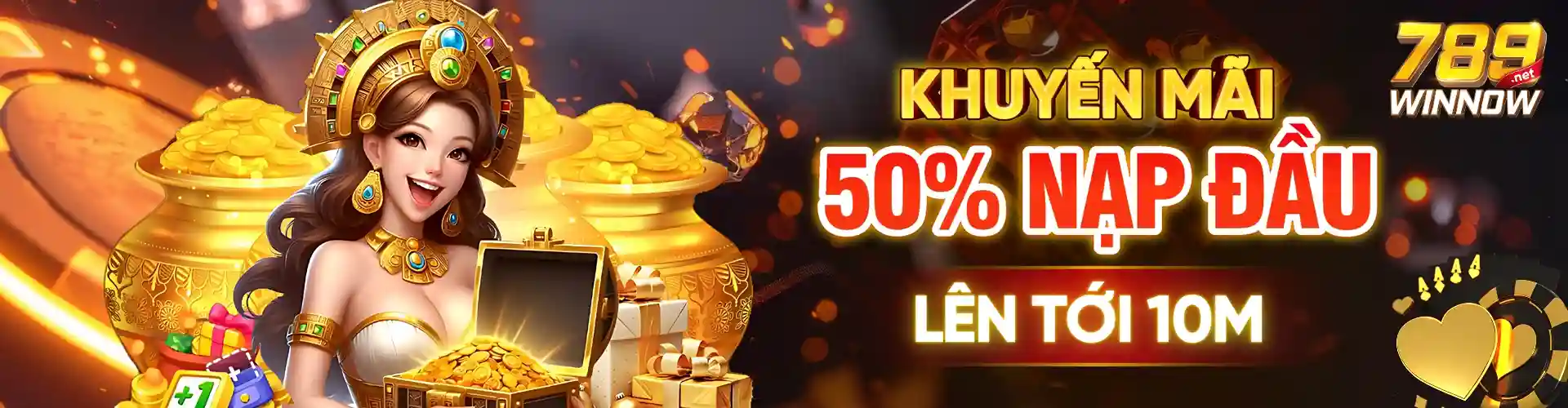 789win banner khuyến mãi 50% nạp đầu lên tới 10m