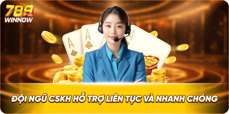 Đội ngũ CSKH hỗ trợ liên tục và nhanh chóng